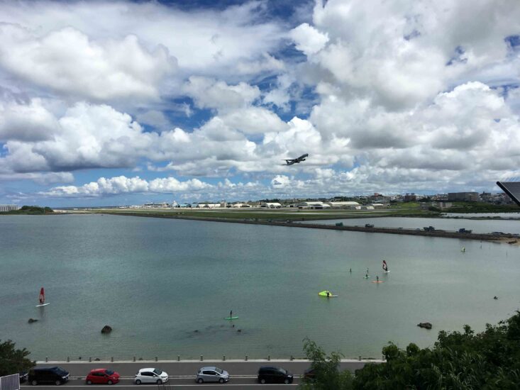 【海の風景】タイムラプス：⑤豊見城市・瀬長島　海と空と飛行機と