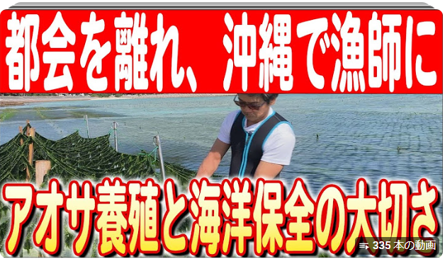 【2024#35】【試行錯誤の日々】東京から移住！伊平屋島でアオサ養殖に挑む男性